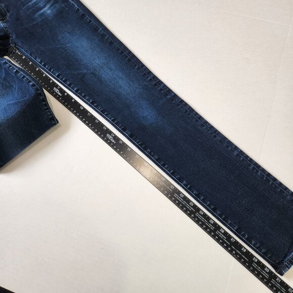 Ag Adriano‎ Goldschmied The Stevie Slim Straight Jean Womens 27 Blue Stretch - Picture 6 of 9
